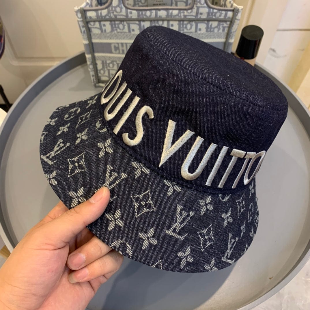 Tunde Store Louis Vuitton Bold Monogram Navy Bucket Hat