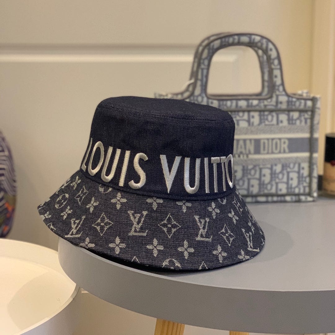 Tunde Store Louis Vuitton Bold Monogram Navy Bucket Hat