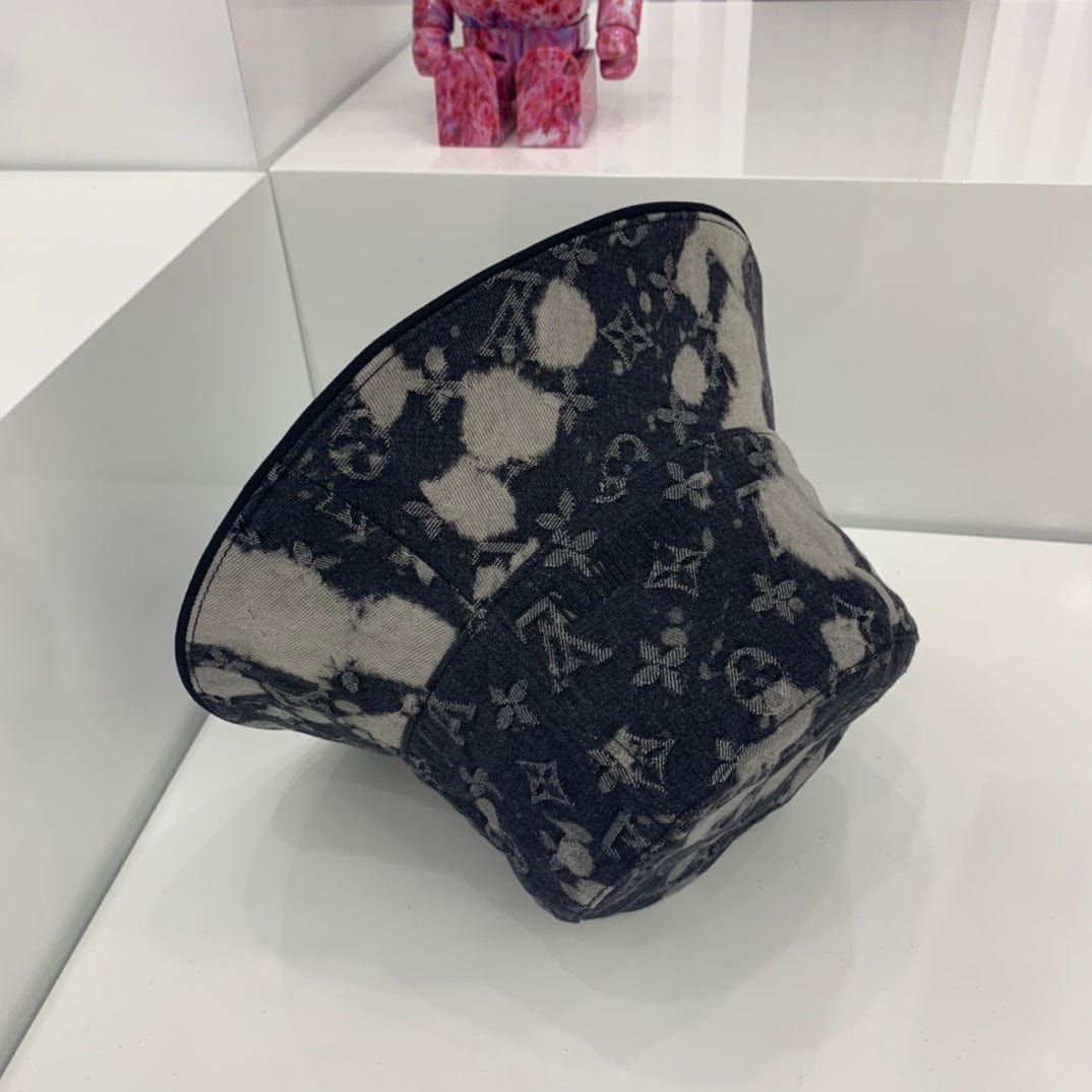 Tunde Store Louis Vuitton Charcoal Monogram Denim Bucket Hat