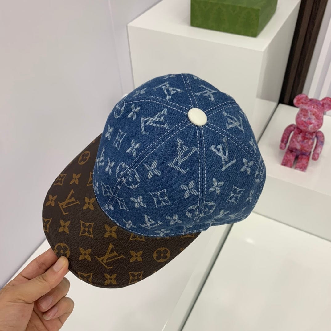 Tunde Store Louis Vuitton Denim and Monogram Leather Cap