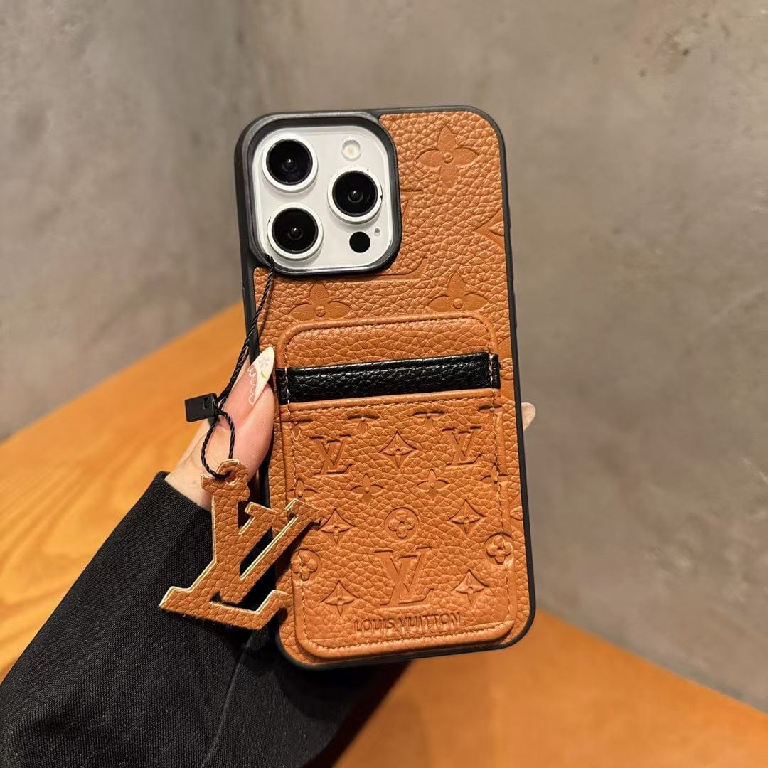 Tunde Store Louis Vuitton Embossed Monogram Zip Pocket Card iPhone Case