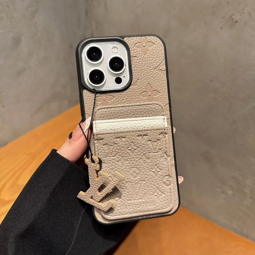 Tunde Store Louis Vuitton Embossed Monogram Zip Pocket Card iPhone Case