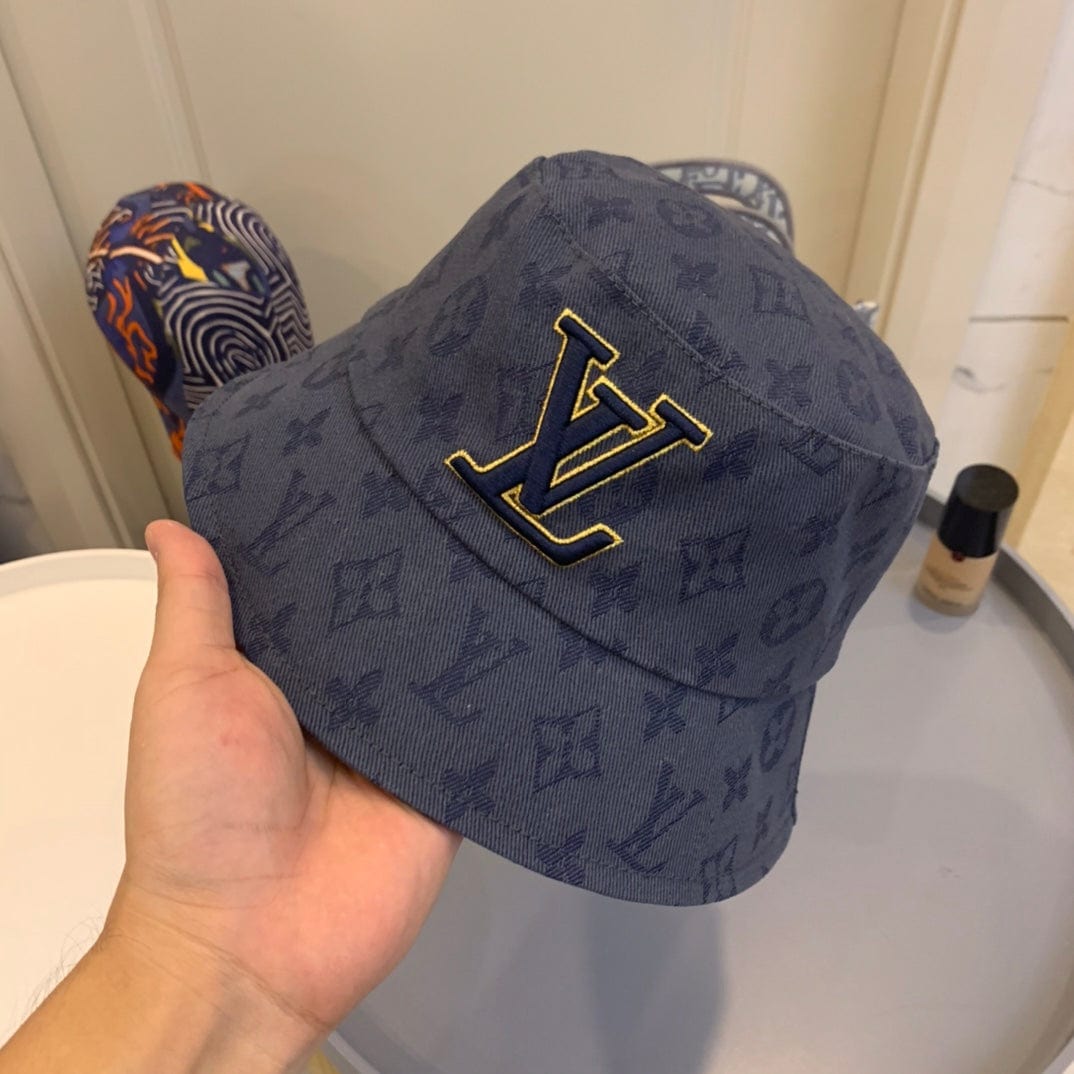 Tunde Store Louis Vuitton Embroidered Monogram Denim Bucket Hat