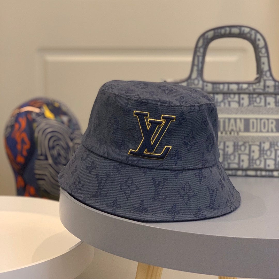 Tunde Store Louis Vuitton Embroidered Monogram Denim Bucket Hat