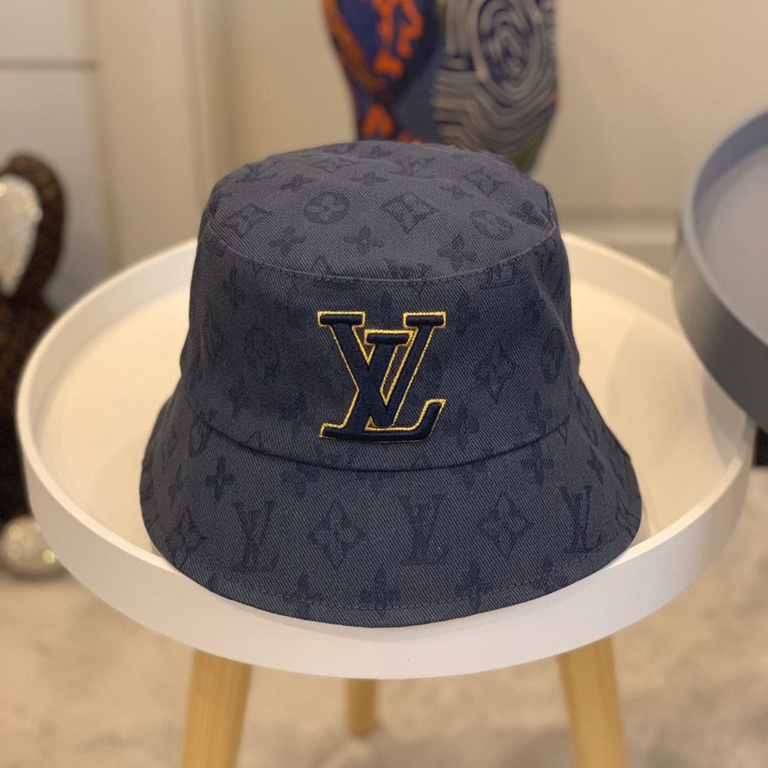 Tunde Store Louis Vuitton Embroidered Monogram Denim Bucket Hat