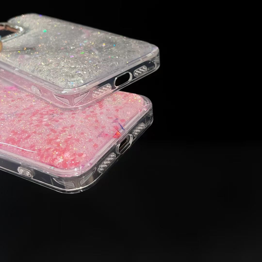 Tunde Store Louis Vuitton Glitter Sparkle Monogram iPhone Case with Rhinestone Camera Ring