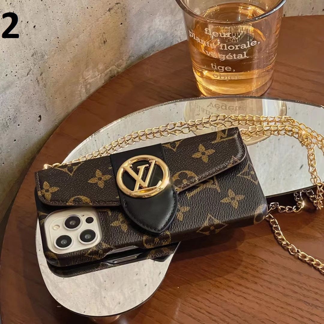 Tunde Store Louis Vuitton iPhone 14 Wallet Case With Straps | Louis Vuitton Back Pocket case for iPhone 14