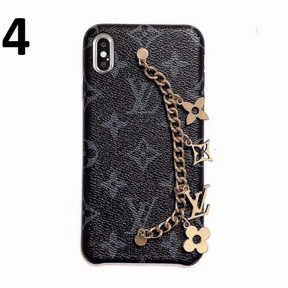 Tunde Store Louis Vuitton Leather Phone Cases With Straps for iPhone 14
