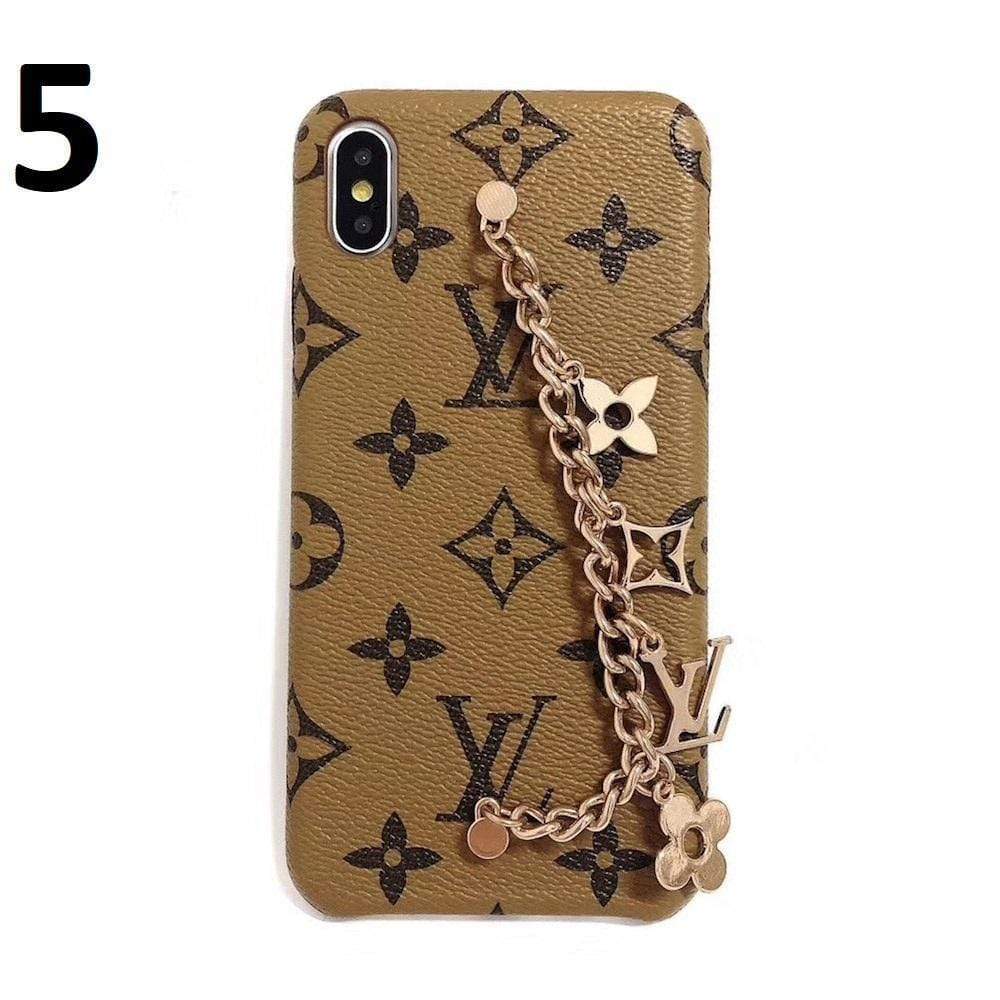 Tunde Store Louis Vuitton Leather Phone Cases With Straps for iPhone 14