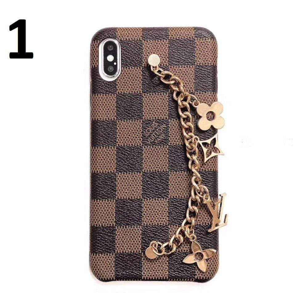 Tunde Store Louis Vuitton Leather Phone Cases With Straps for iPhone 14