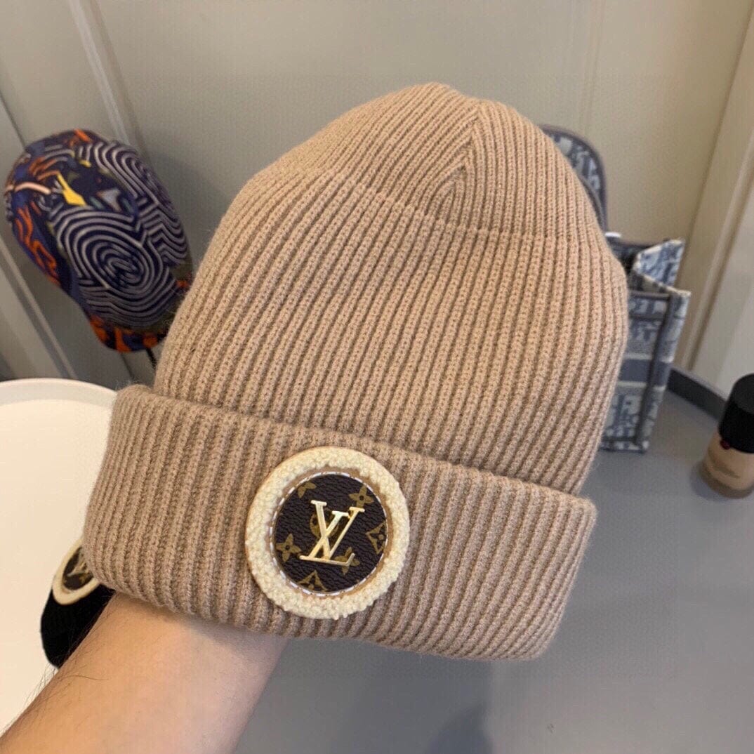 Tunde Store Louis Vuitton Monogram Beige Wool Beanie