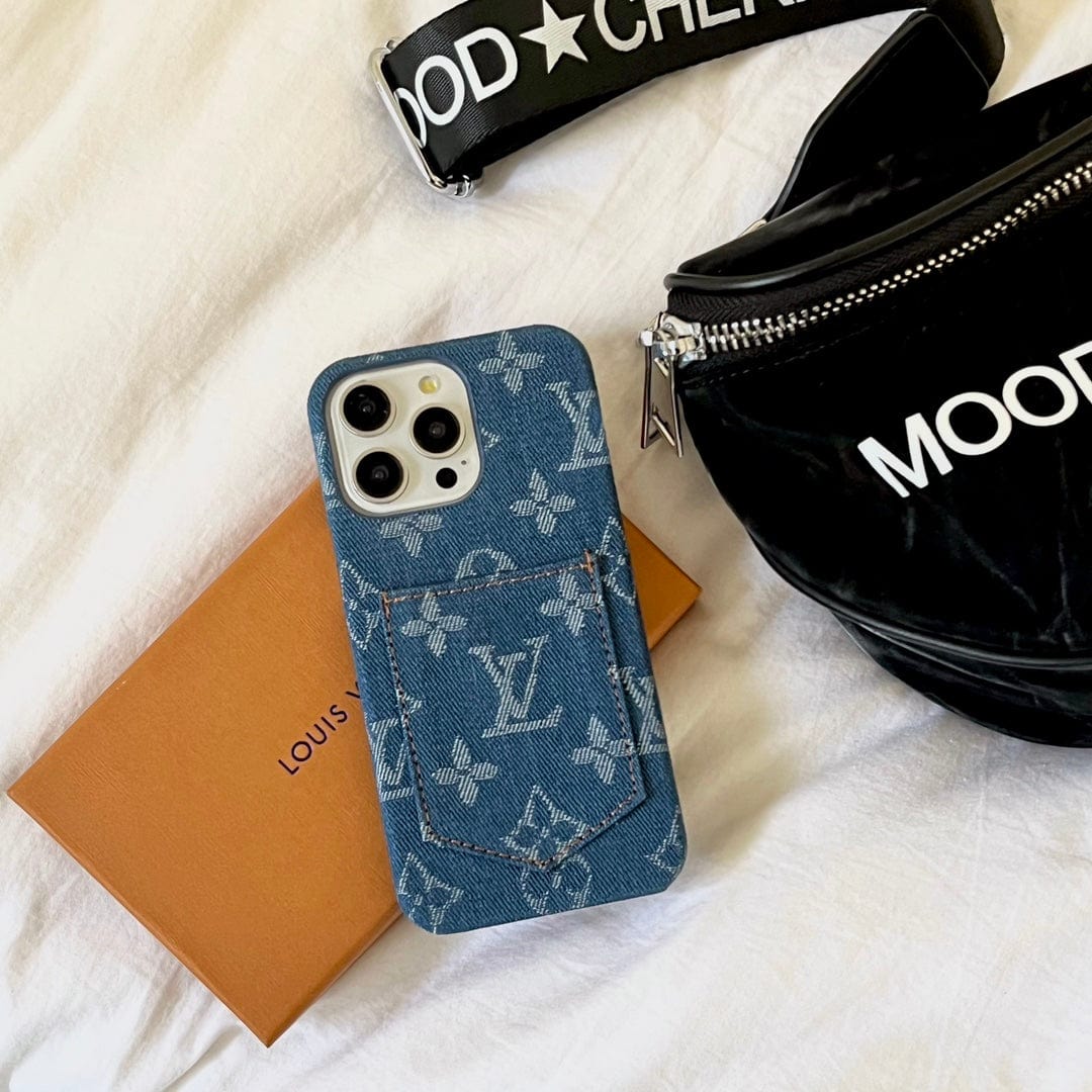 Tunde Store Louis Vuitton Monogram Denim iPhone Case with Card Holder