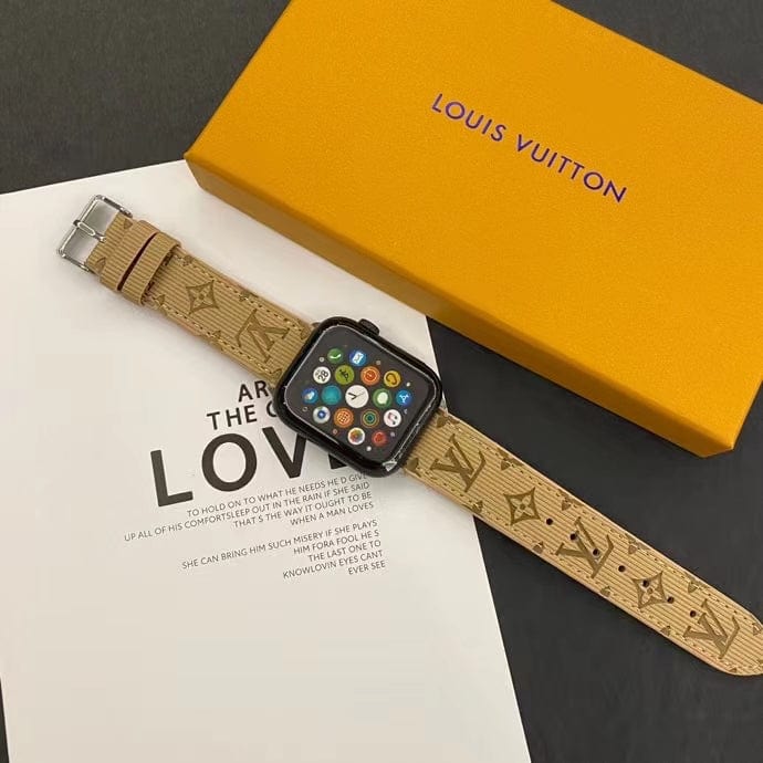 Tunde Store Louis Vuitton Monogram Embossed Apple Watch Bands