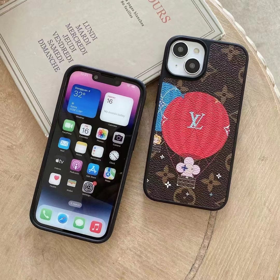 Tunde Store Louis Vuitton Monogram Hot Air Balloon and Heart Print iPhone Cases