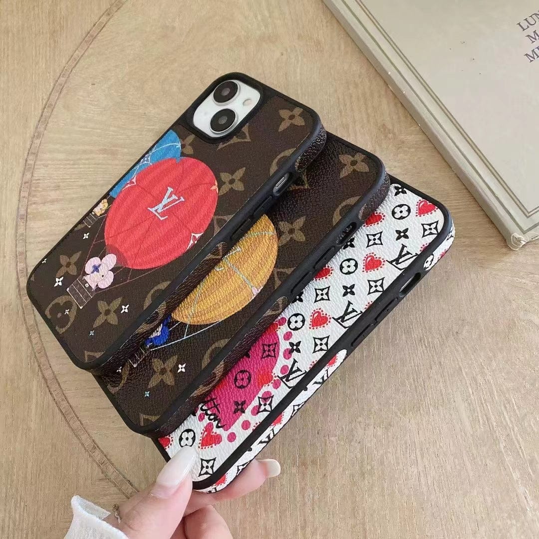 Tunde Store Louis Vuitton Monogram Hot Air Balloon and Heart Print iPhone Cases