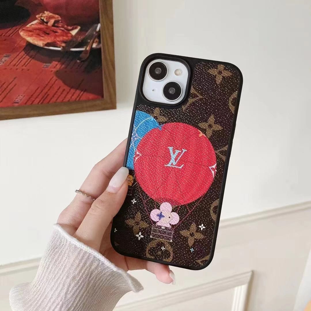 Tunde Store Louis Vuitton Monogram Hot Air Balloon and Heart Print iPhone Cases