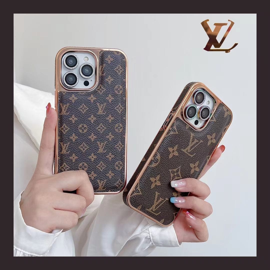 Tunde Store Louis Vuitton Monogram iPhone Cases with Rose Gold Trim - Lens Accessory Gift