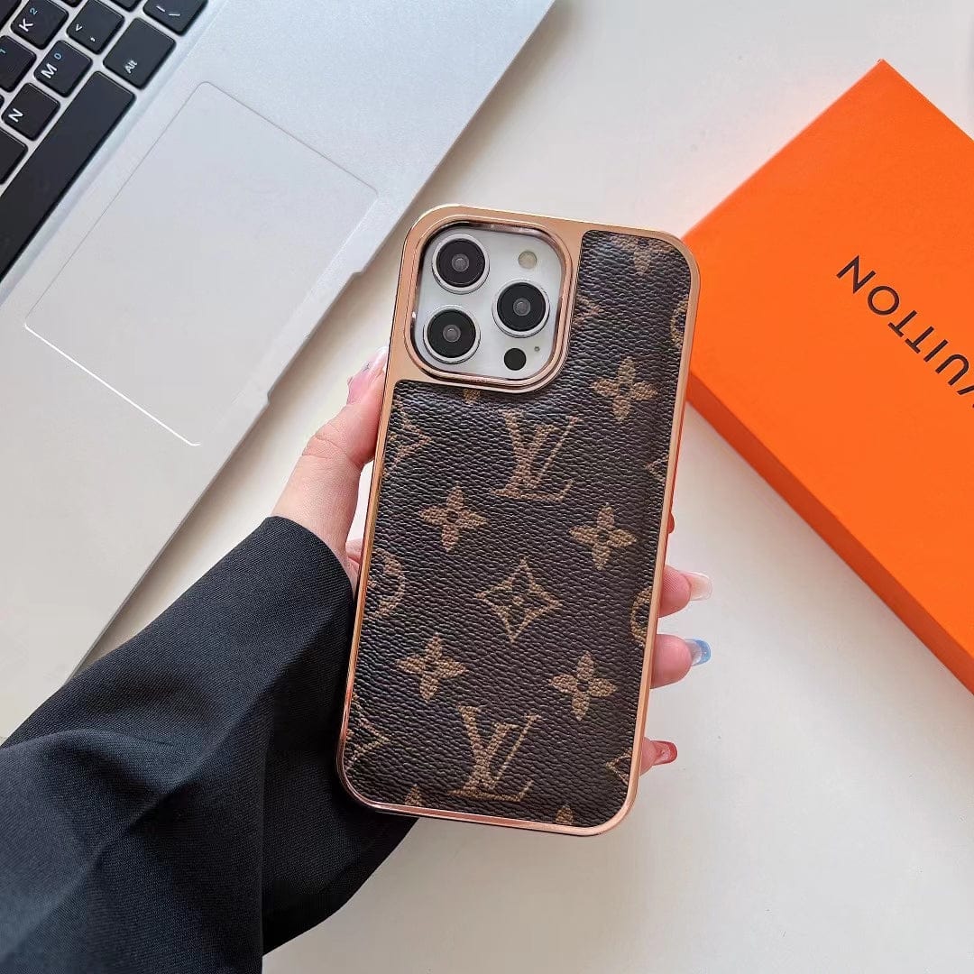 Tunde Store Louis Vuitton Monogram iPhone Cases with Rose Gold Trim - Lens Accessory Gift
