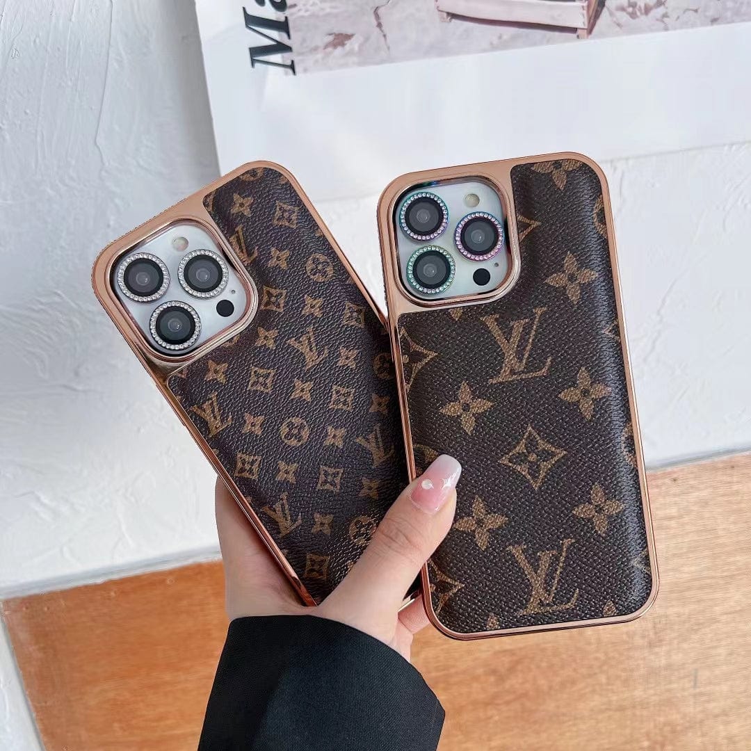 Tunde Store Louis Vuitton Monogram iPhone Cases with Rose Gold Trim - Lens Accessory Gift