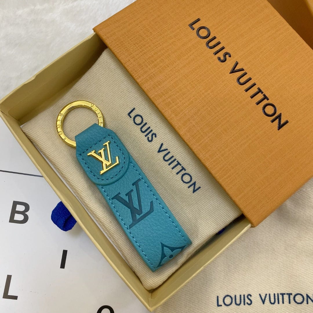 Tunde Store Louis Vuitton Monogram Leather Key Holders with Gold LV Logo | LV Keychain