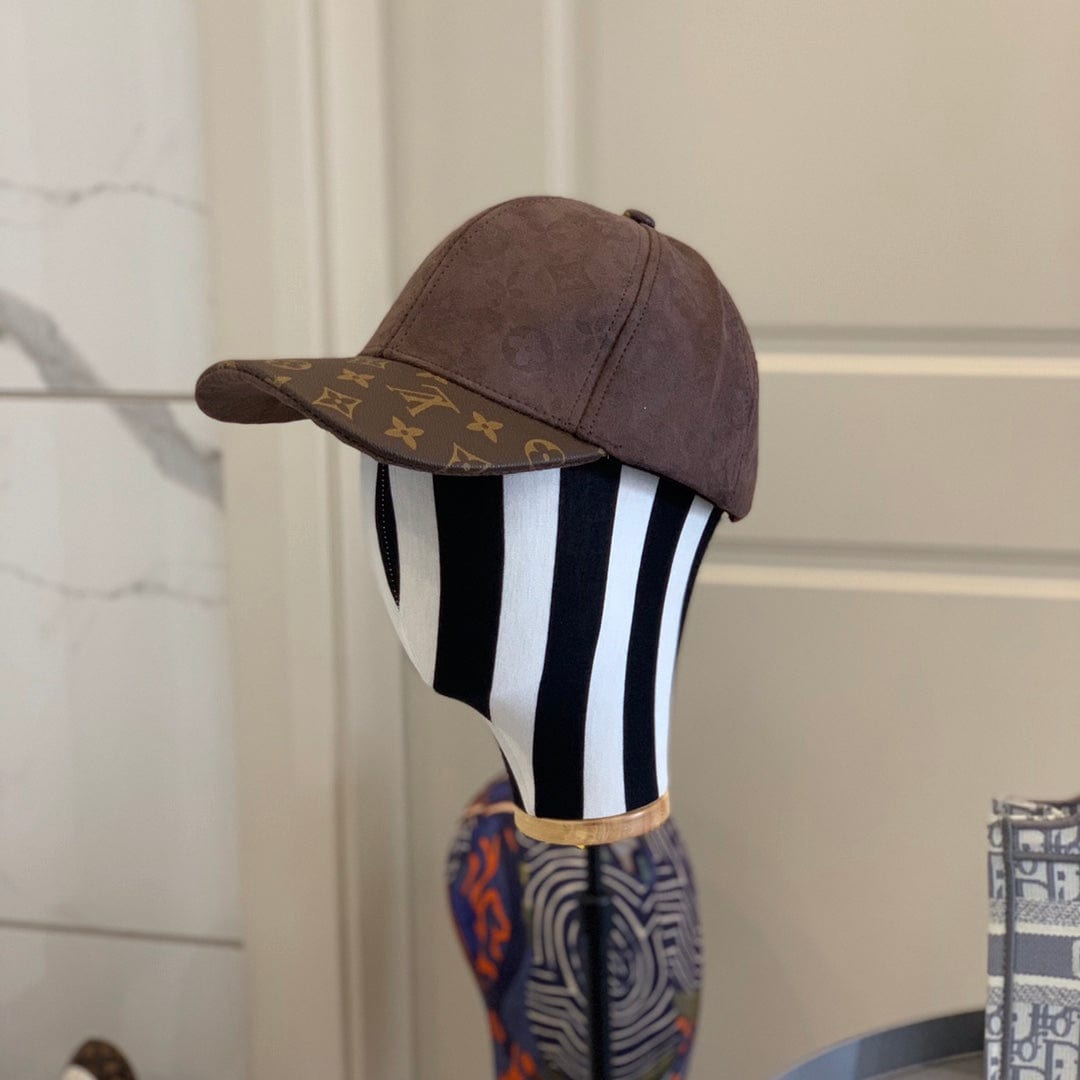 Tunde Store Louis Vuitton Monogram Suede and Canvas Cap in Brown and Black