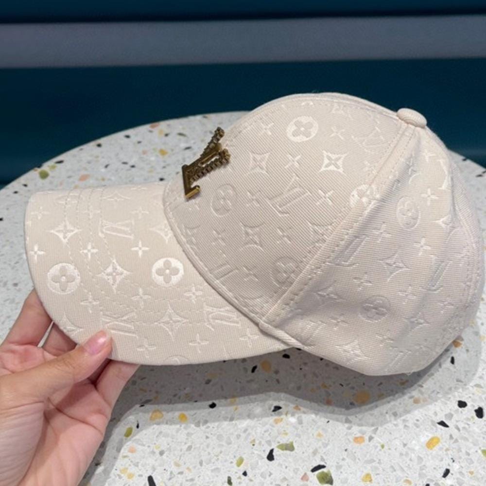 Tunde Store Louis Vuitton Prestige Cream Cap for Men - Monogram Plaid Men Cap