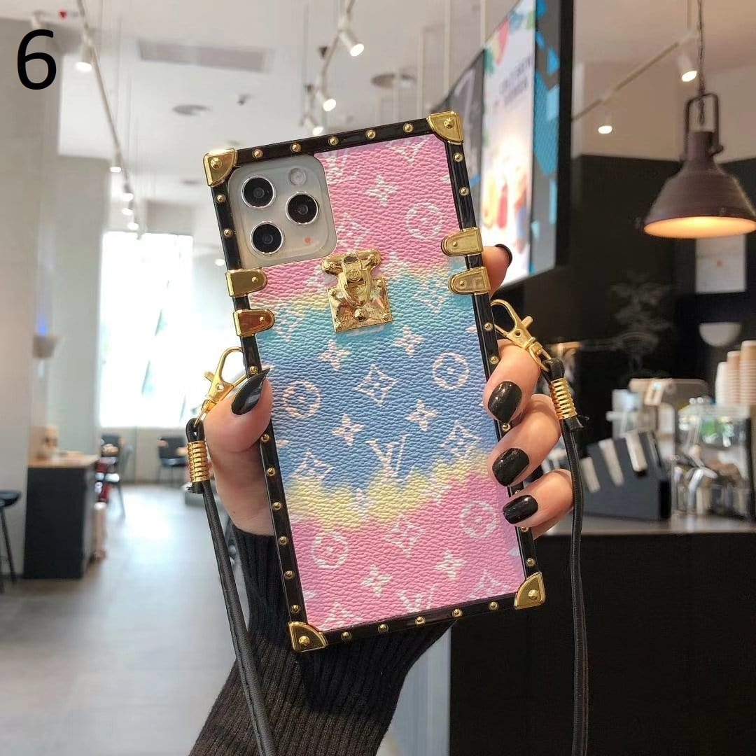 Tunde Store Louis Vuitton Rainbow Leather Case For iPhone 15 (iphone13-iPhone14)