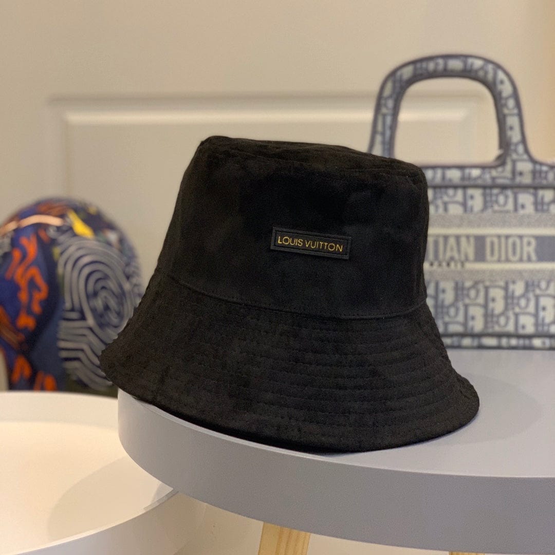 Tunde Store Louis Vuitton Reversible Black Suede and Embossed Leather Bucket Hat