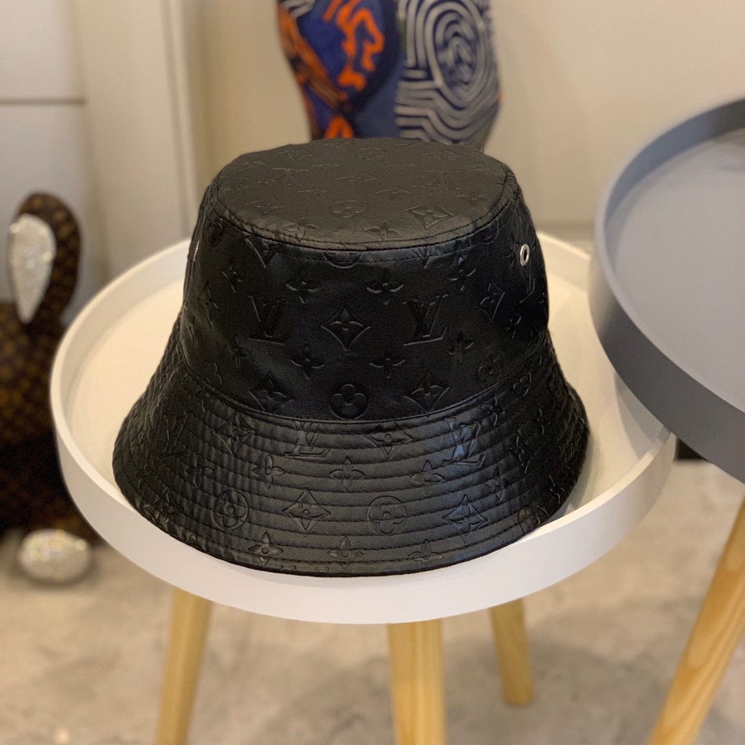 Tunde Store Louis Vuitton Reversible Black Suede and Embossed Leather Bucket Hat