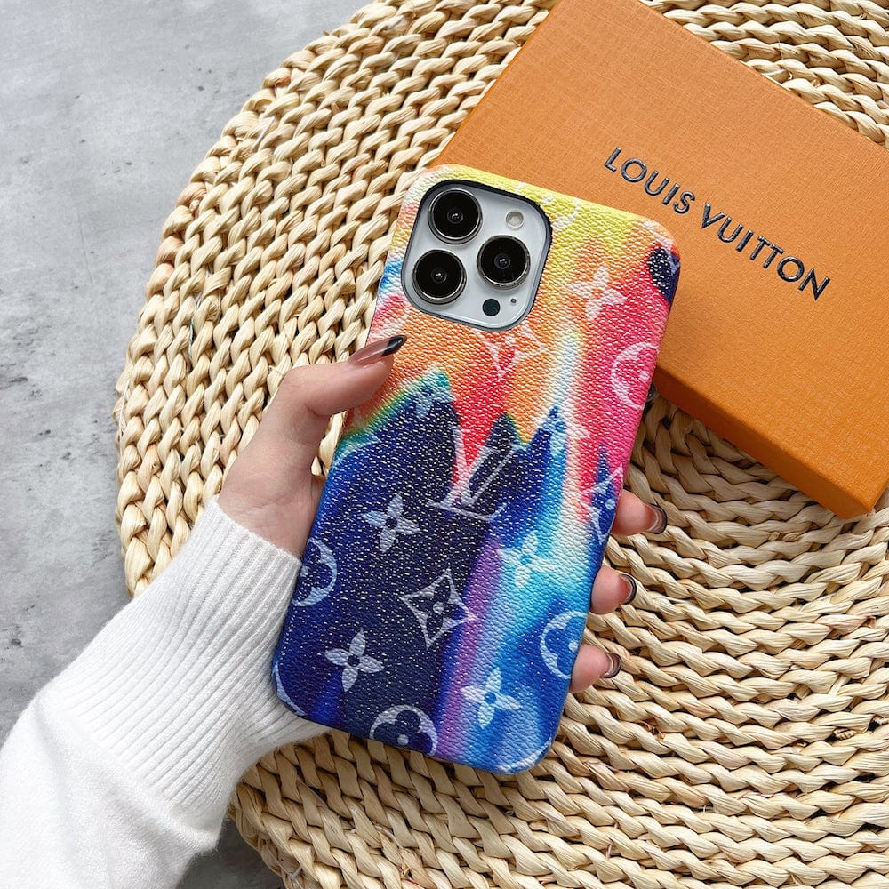 Tunde Store Louis Vuitton Vibrant Bleach Rainbow iPhone Cases