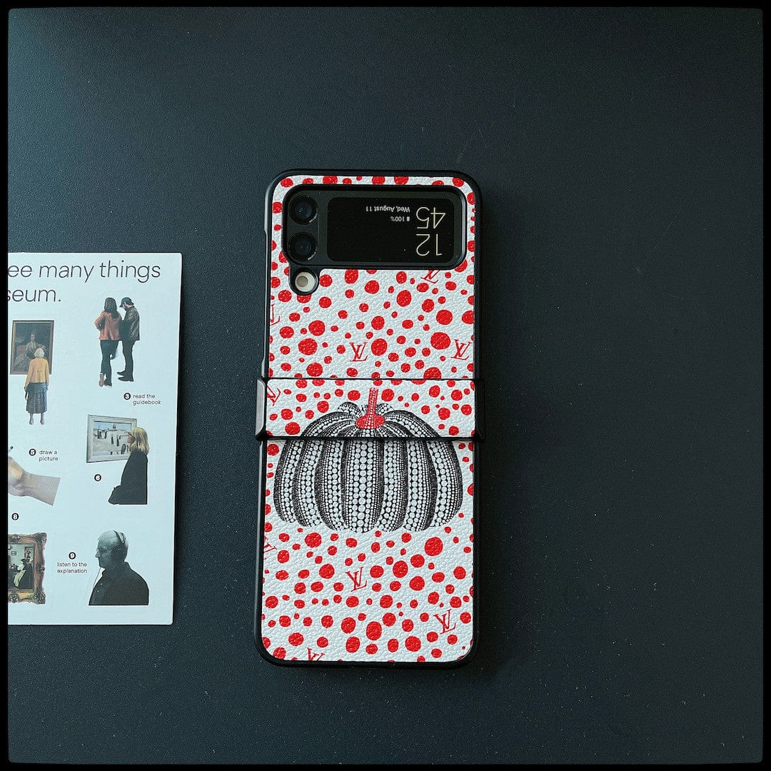 Tunde Store Louis Vuitton Z Flip Phone Case with Bubble Pattern and Strap Holder | Artistic Style