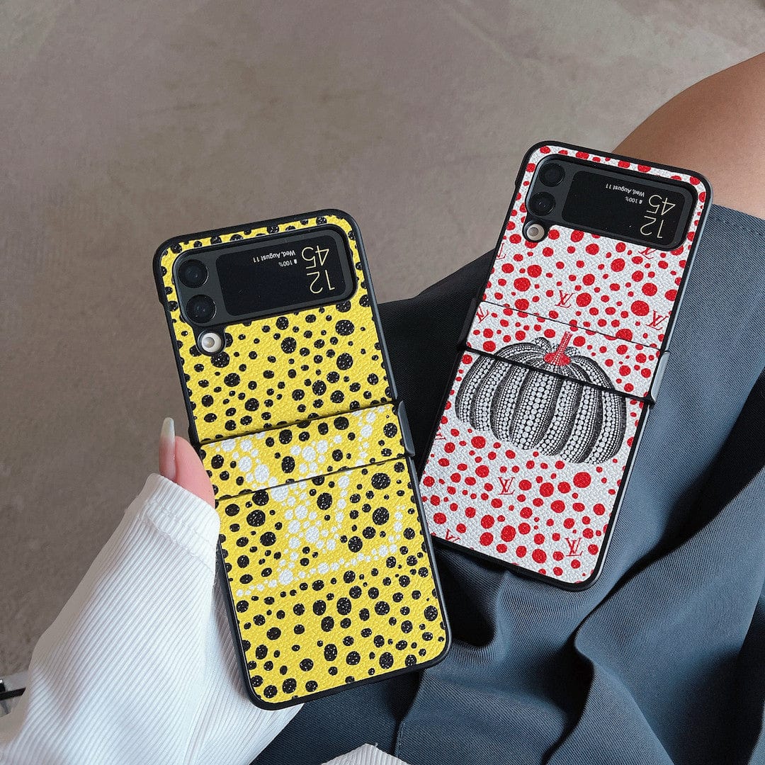 Tunde Store Louis Vuitton Z Flip Phone Case with Bubble Pattern and Strap Holder | Artistic Style