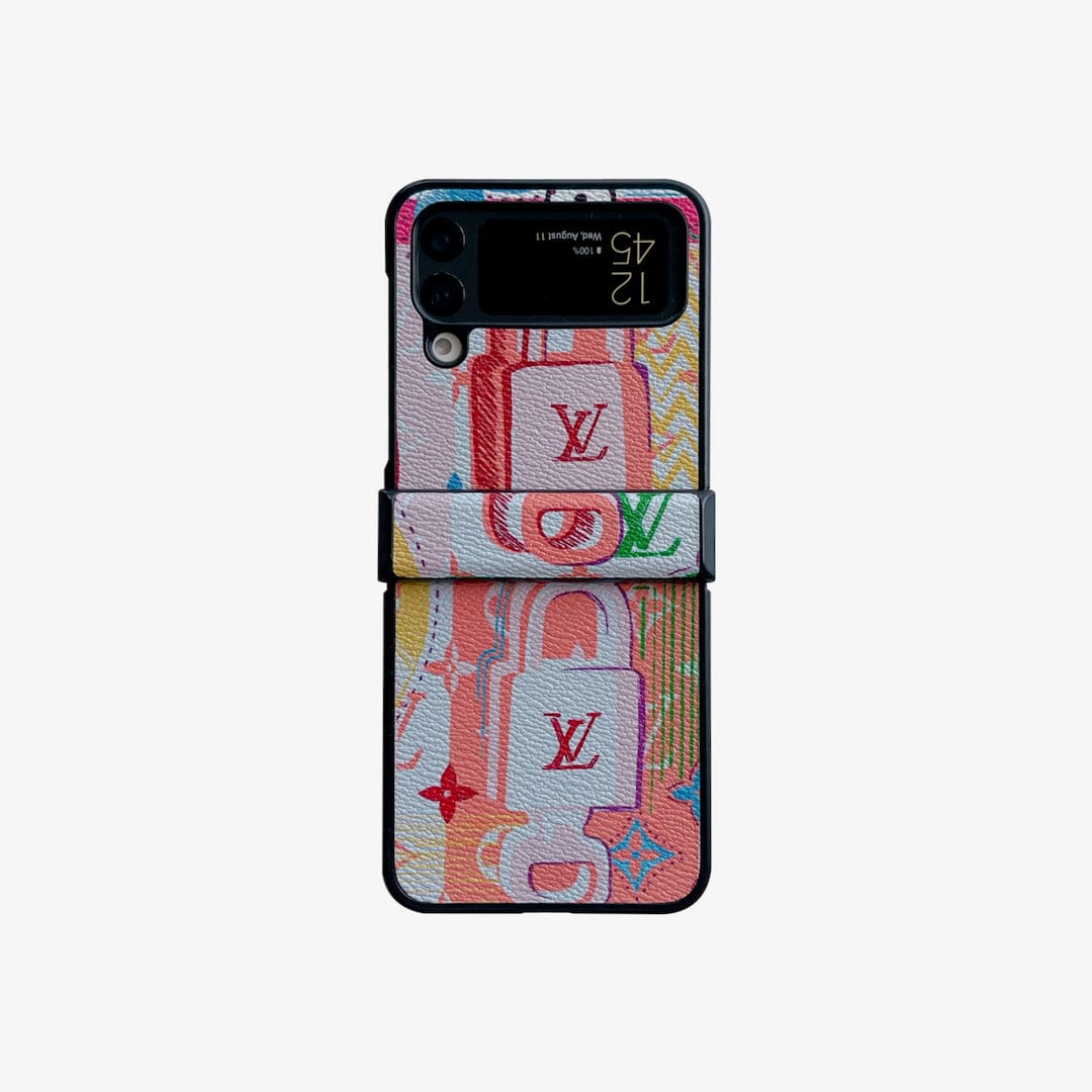 Tunde Store Louis Vuitton Z Flip Phone Cases with Finger Strap | Unique Artistic Styles