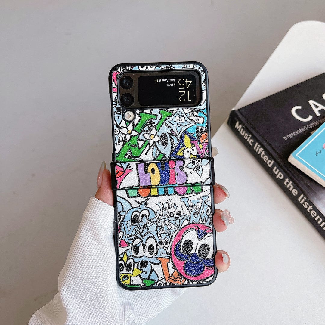 Tunde Store Louis Vuitton Z Flip Phone Cases with Finger Strap | Unique Artistic Styles