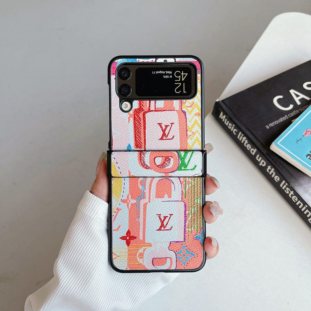 Tunde Store Louis Vuitton Z Flip Phone Cases with Finger Strap | Unique Artistic Styles