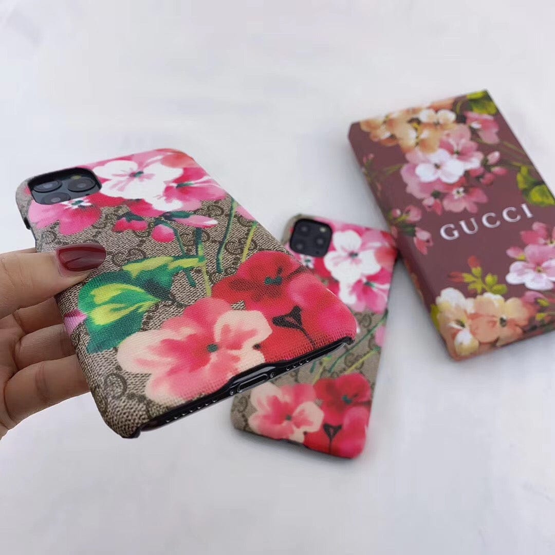 Tunde Store Luxurious Gucci Blooms Leather Phone Case Cover For Huawei
