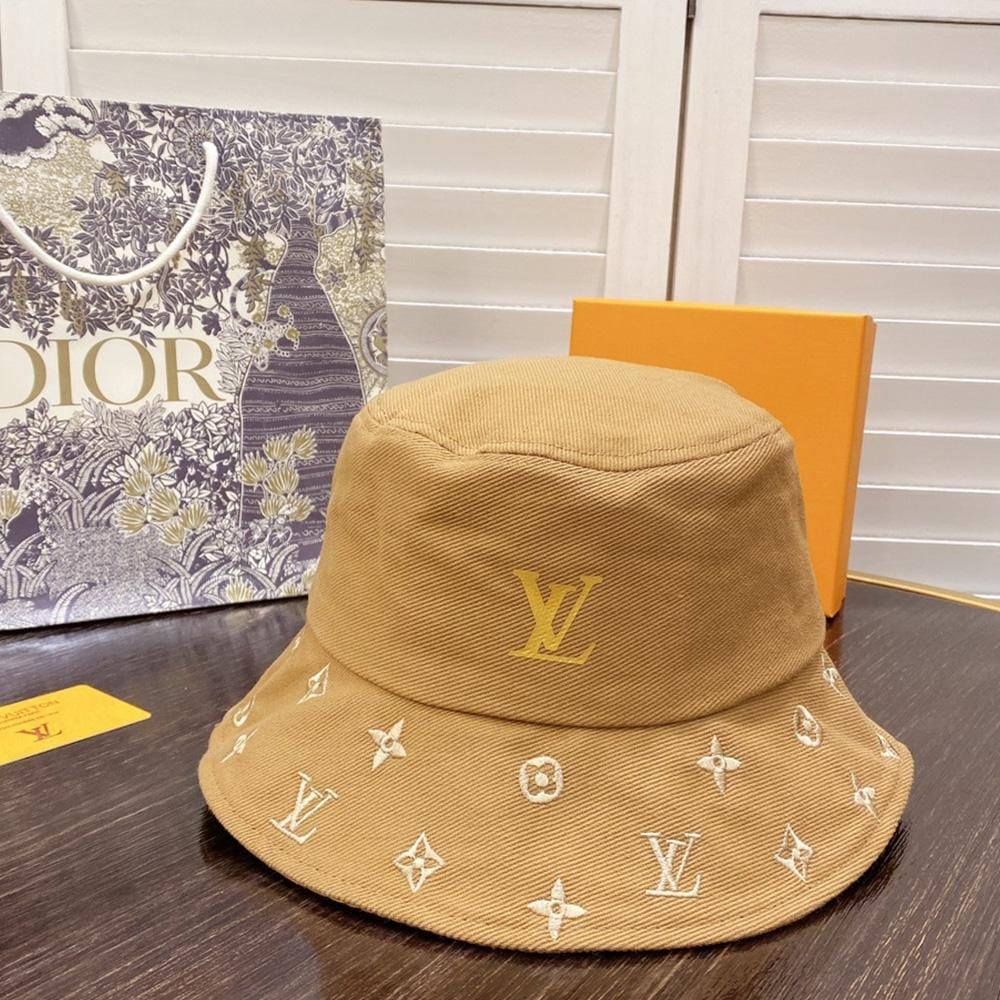 Tunde Store Luxurious Louis Vuitton Mustard Bucket Hat