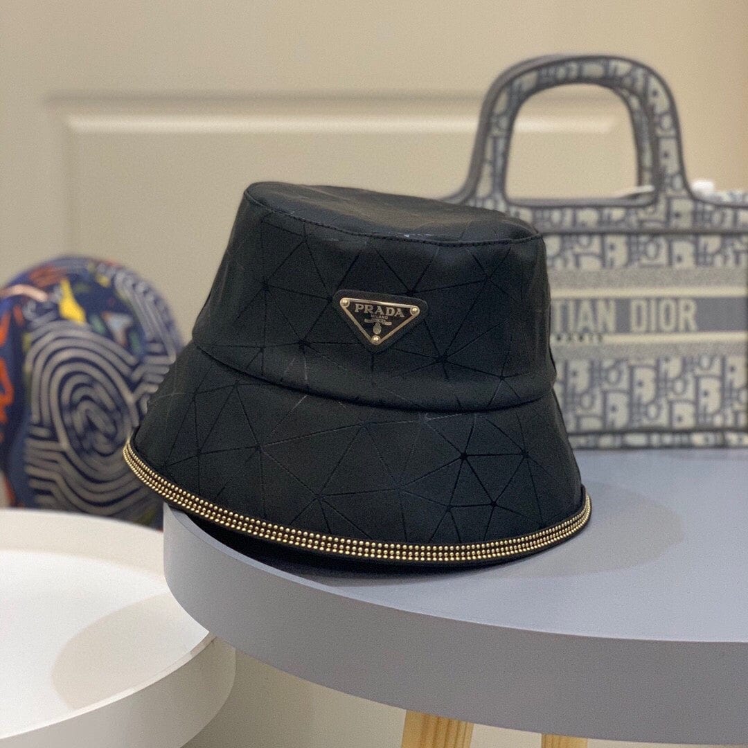 Tunde Store Luxurious Prada Black Bucket Hat