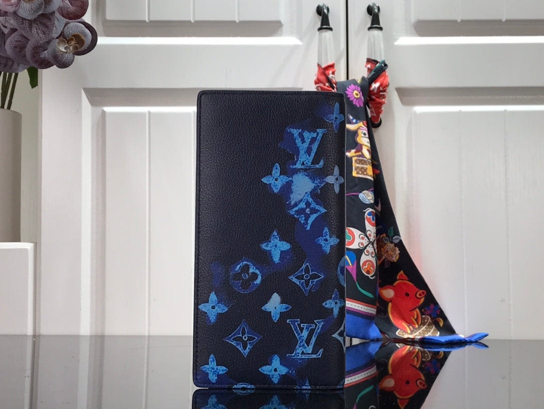 Tunde Store Luxury Blue Monogram Long Wallet