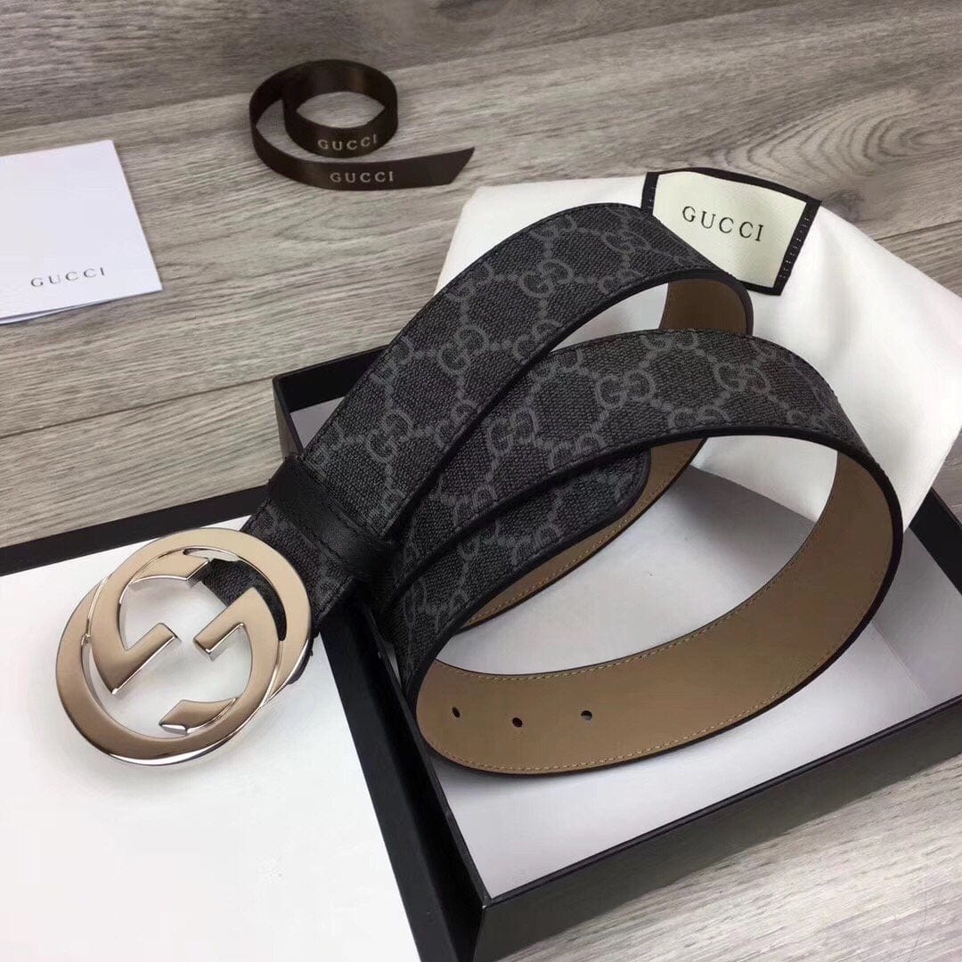 Tunde Store Lxurious Black Gucci Belt SiLouis Vuittoner Finished Logo
