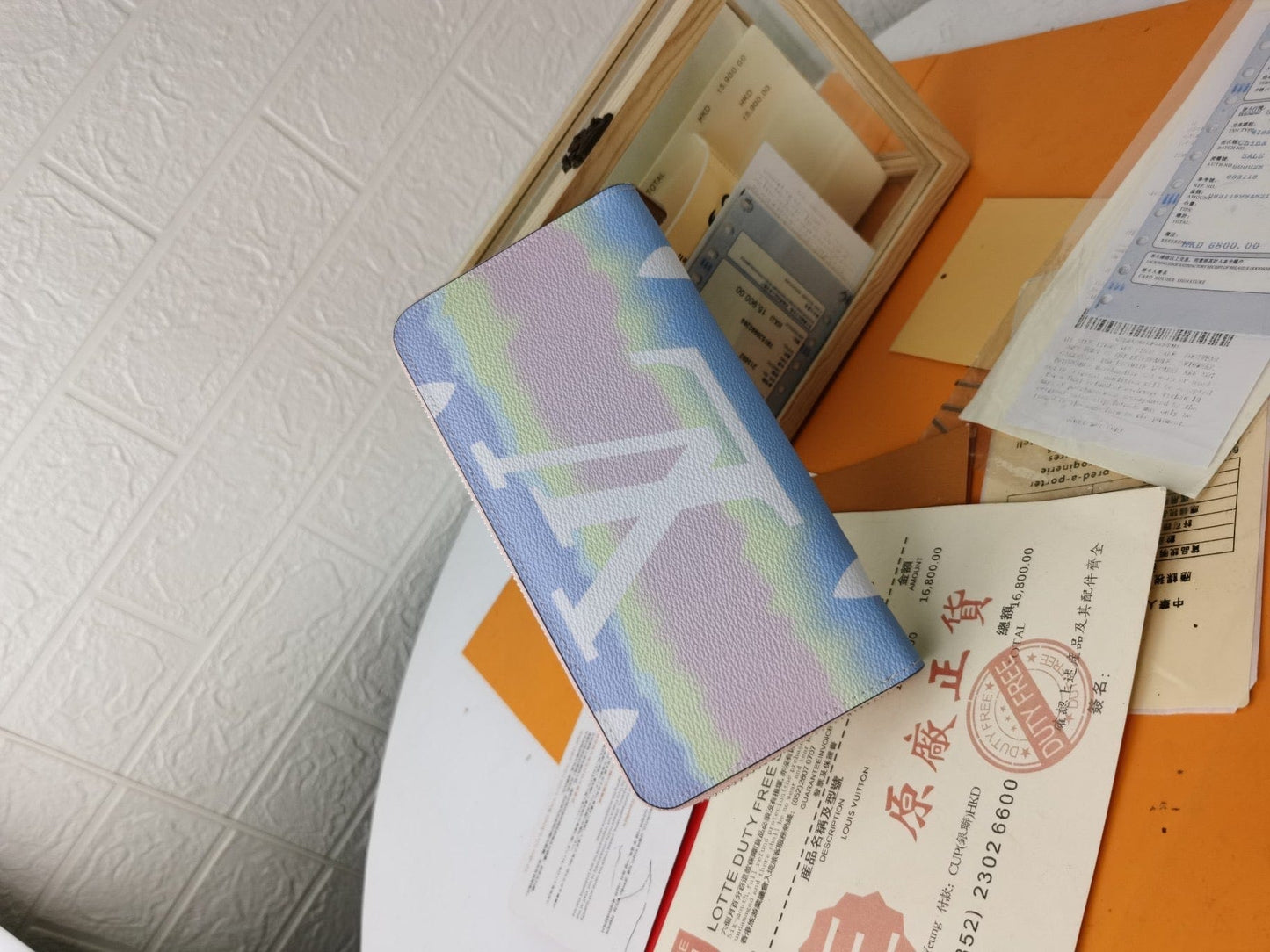 Tunde Store MultiColor Louis Vuitton Leather Zipper Wallet