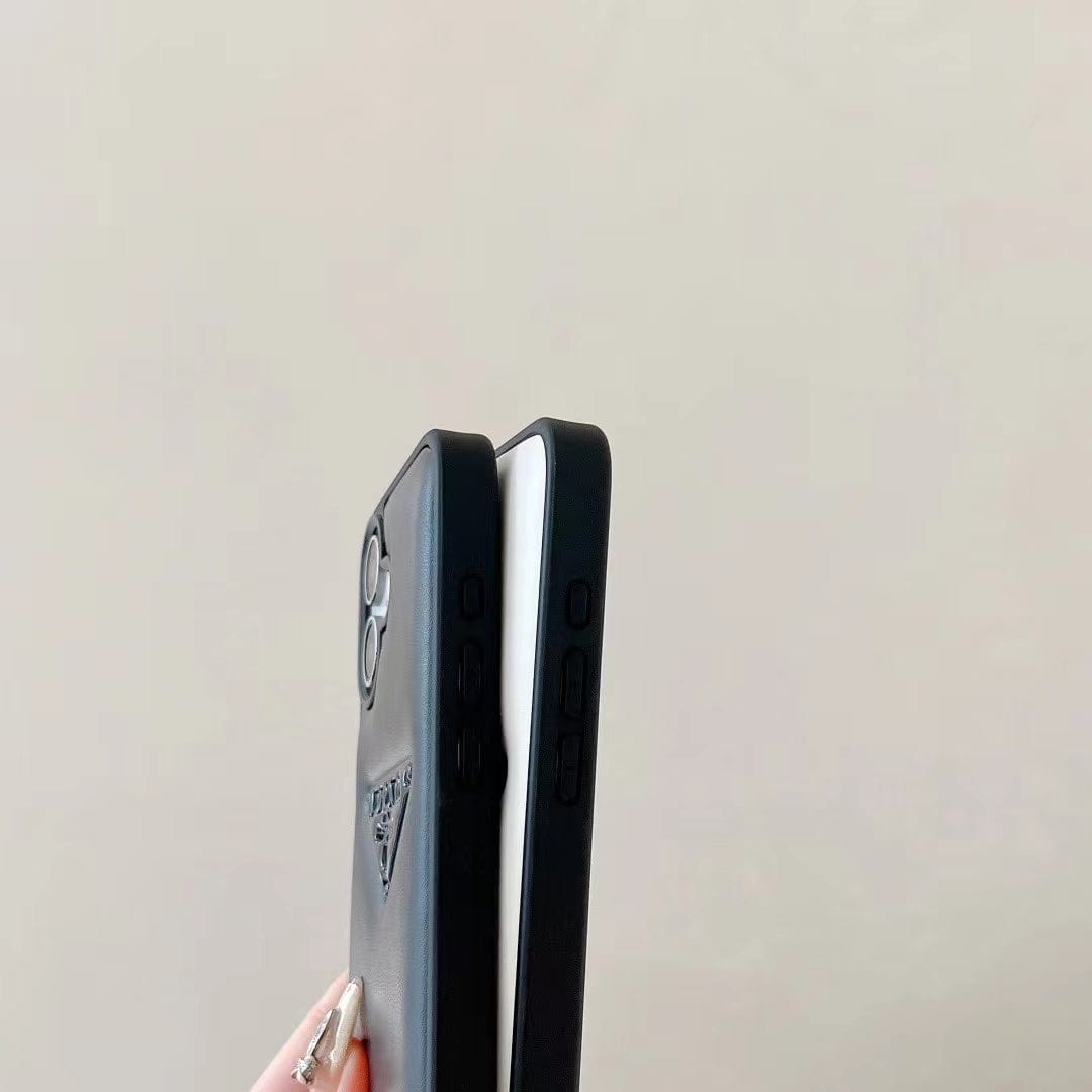 Tunde Store Prada Leather iPhone Case Black And White