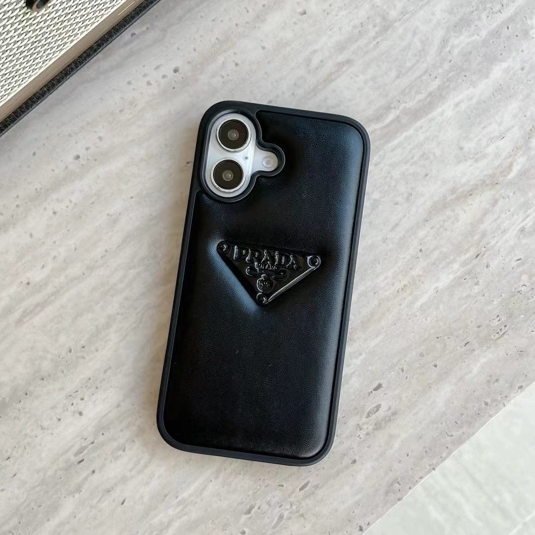 Tunde Store Prada Leather iPhone Case Black And White