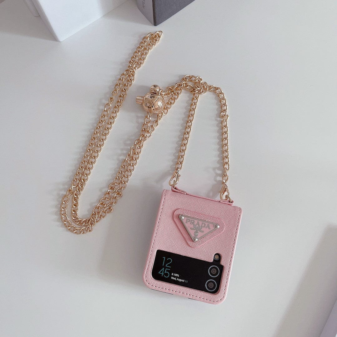 Tunde Store Prada Z Flip/Z Fold Phone Cases with Detachable Strap