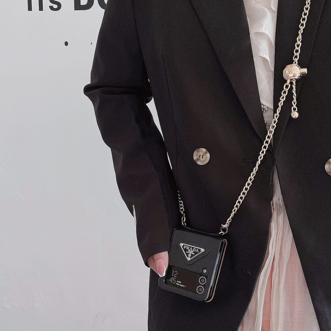 Tunde Store Prada Z Flip/Z Fold Phone Cases with Detachable Strap