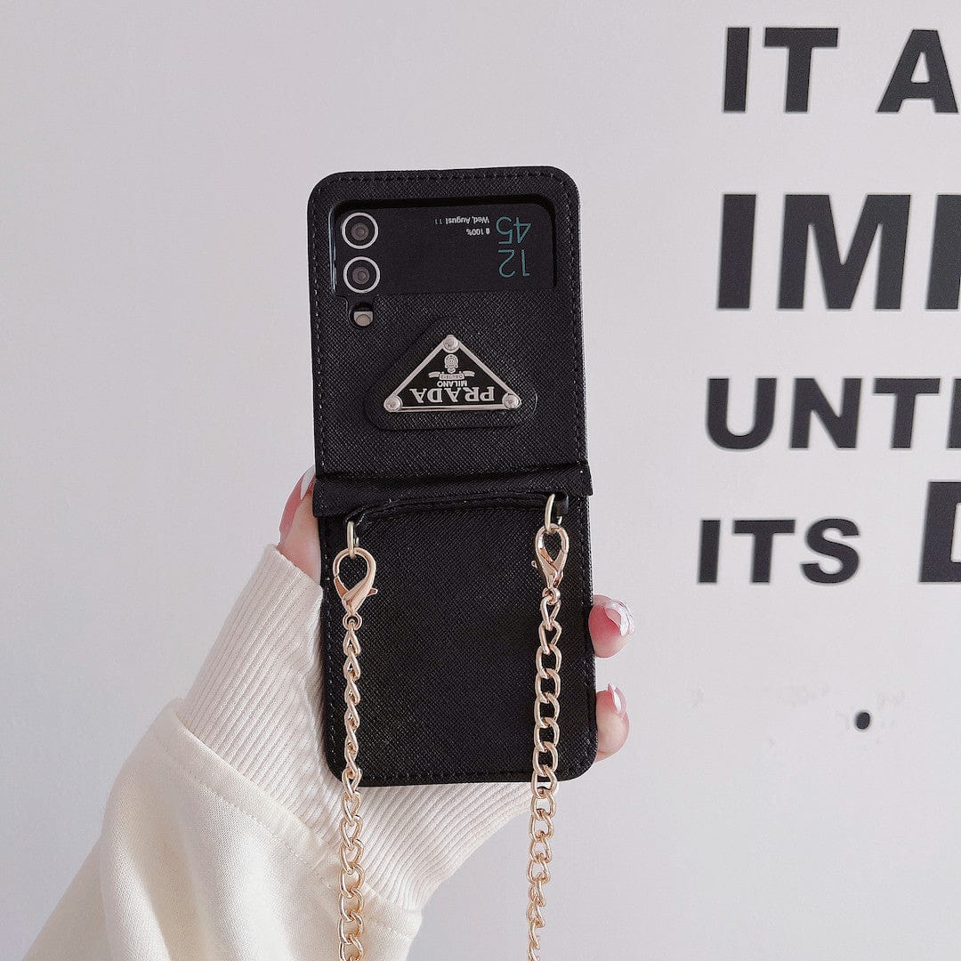 Tunde Store Prada Z Flip/Z Fold Phone Cases with Detachable Strap