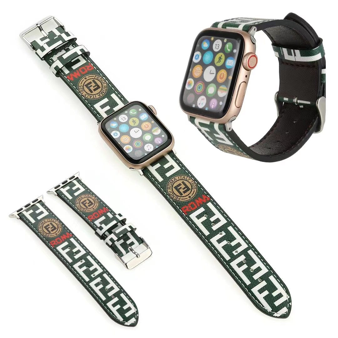 Tunde Store Sleek Leather Fendi Watch Band 38/40/41/42/44/45/49 mm