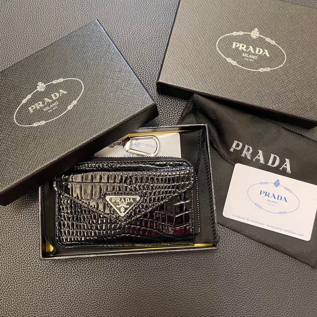 Tunde Store Stylish Prada Card Holder Wallet with keychain Holder