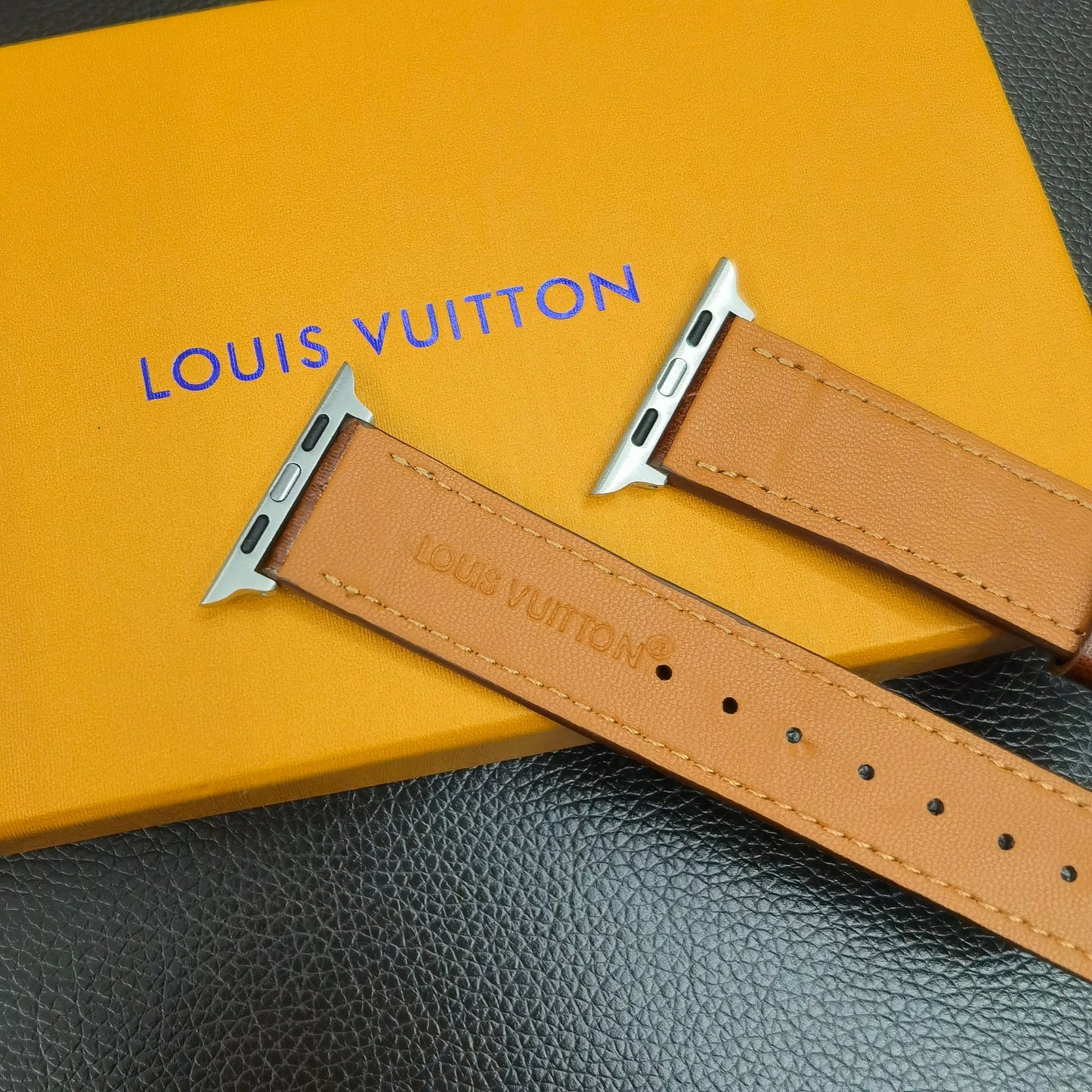 Tunde Store Textured Leather Louis Vuitton Watch Band 38/40/41/42/44/45/49 mm