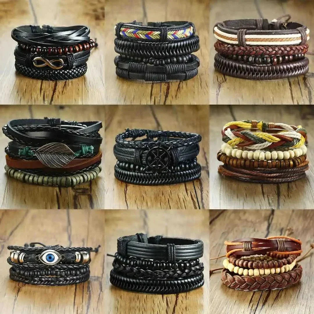 Braided Leather Bracelets